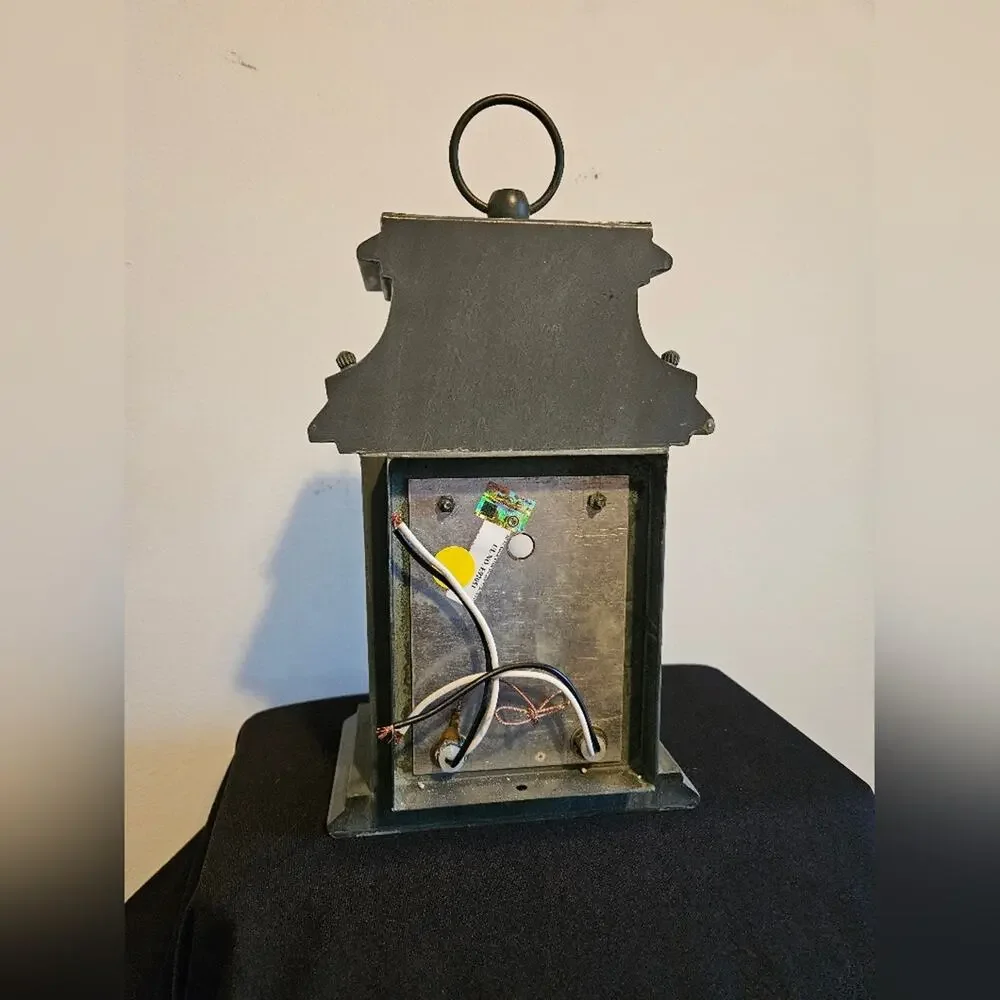 Spooky gray metal lantern Great accent piece for Halloween display